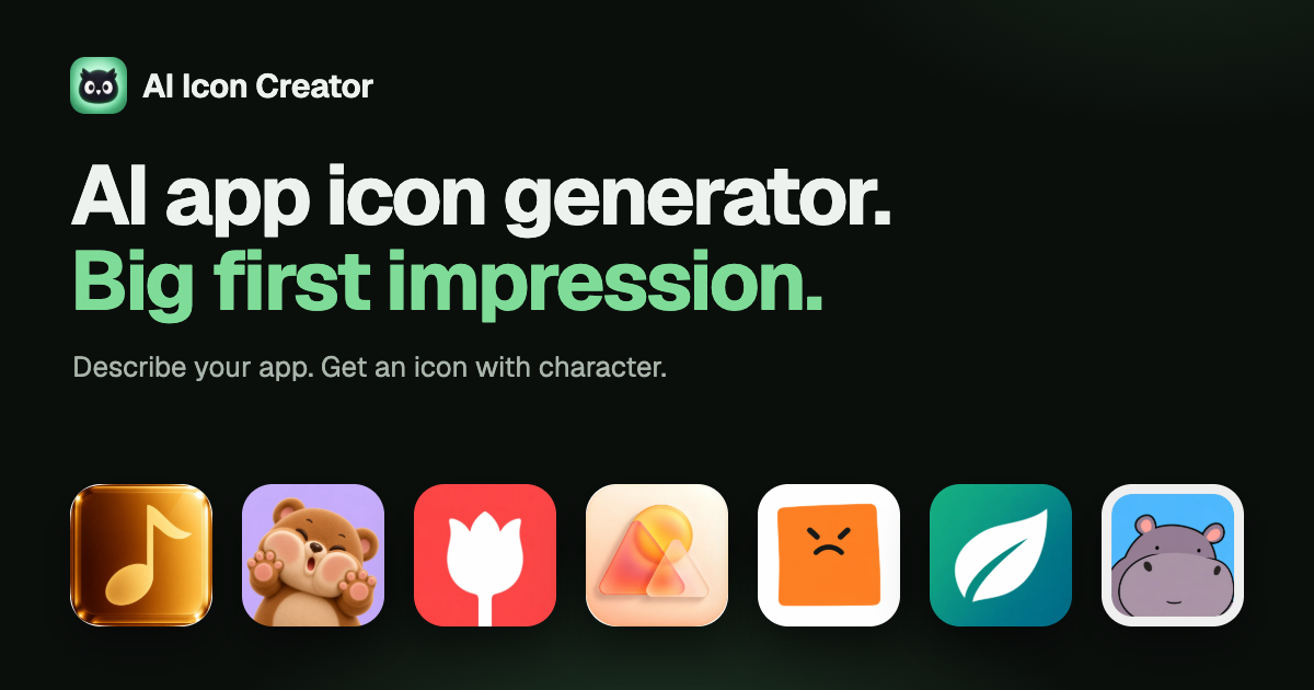AI Icon Creator - AI app icon generator with 14 curated styles