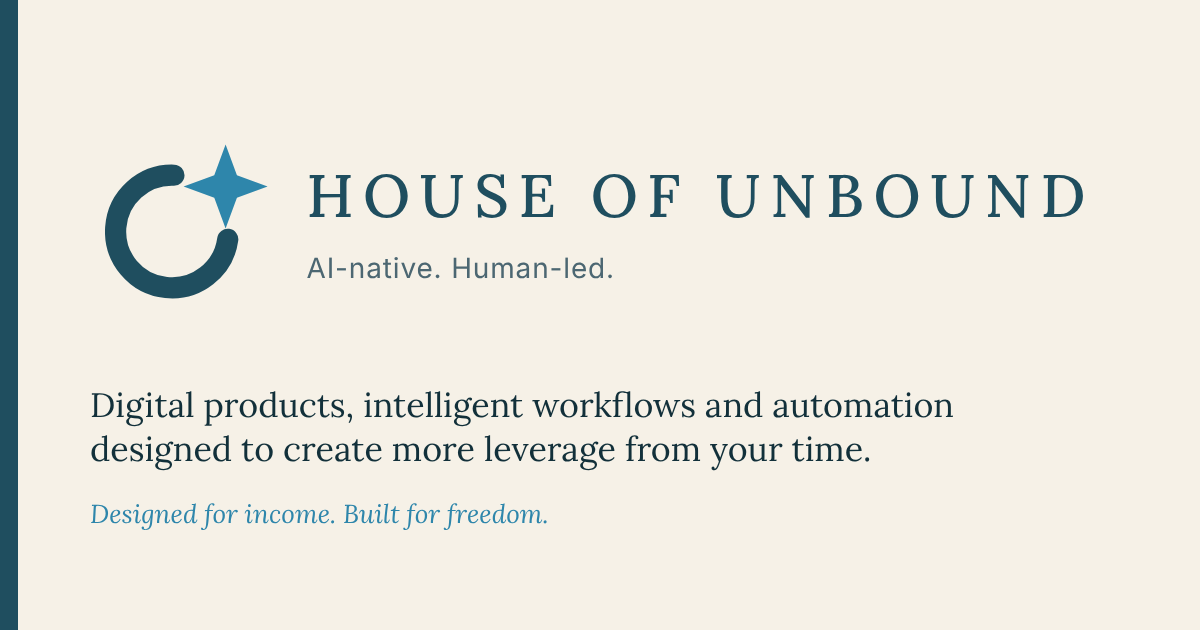 House of Unbound - AI workflow playbook, prompt pack, and ROI tracker