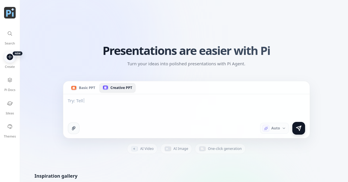 Presentation Intelligence - AI slide creator that turns documents and ideas into complete presentations