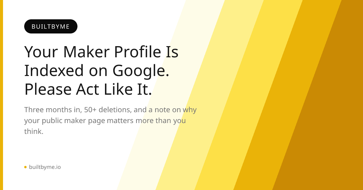 Your Maker Profile Is Indexed on Google. Please Act Like It ...