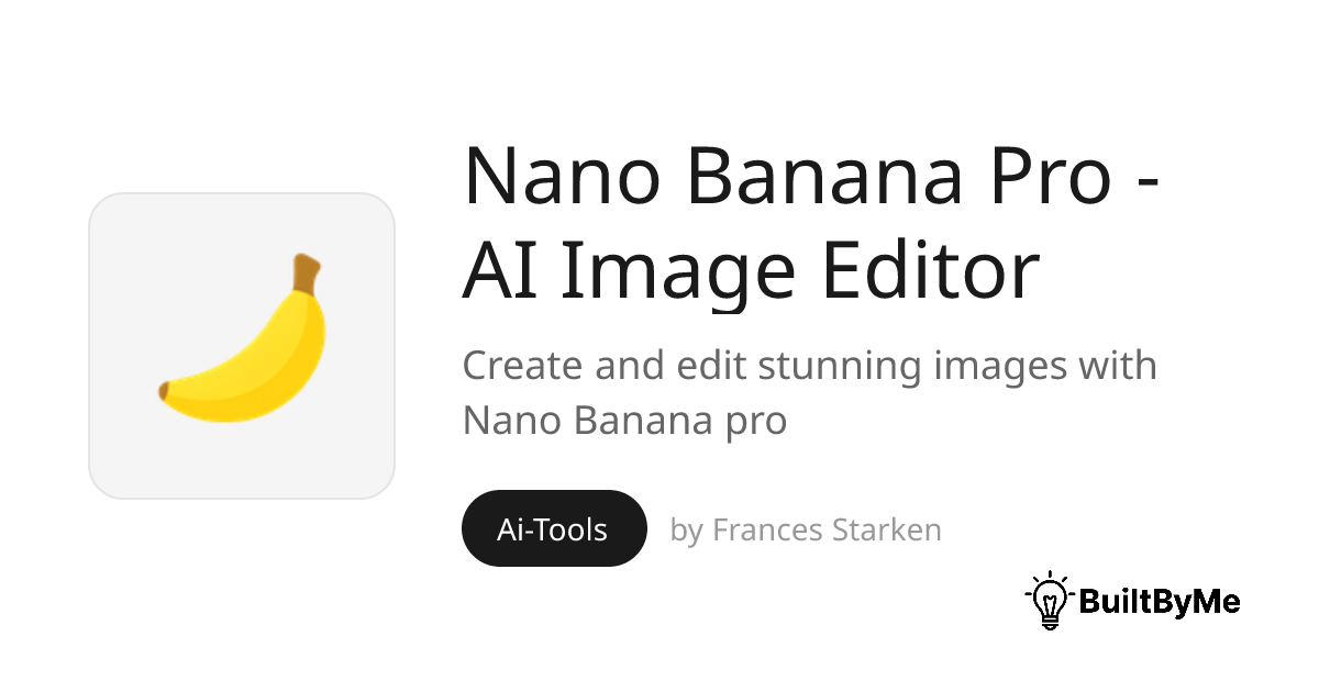 Nano Banana Pro - AI Image Editor - Create and edit stunning images ...