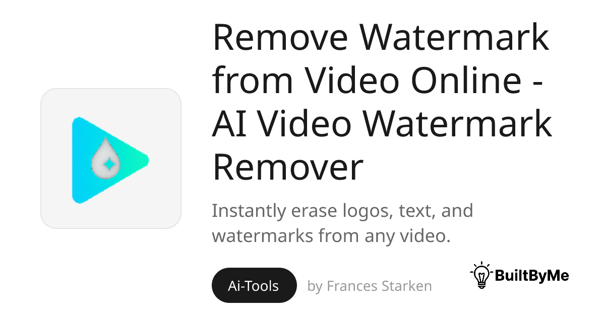 Remove Watermark from Video Online - AI Video Watermark Remover ...
