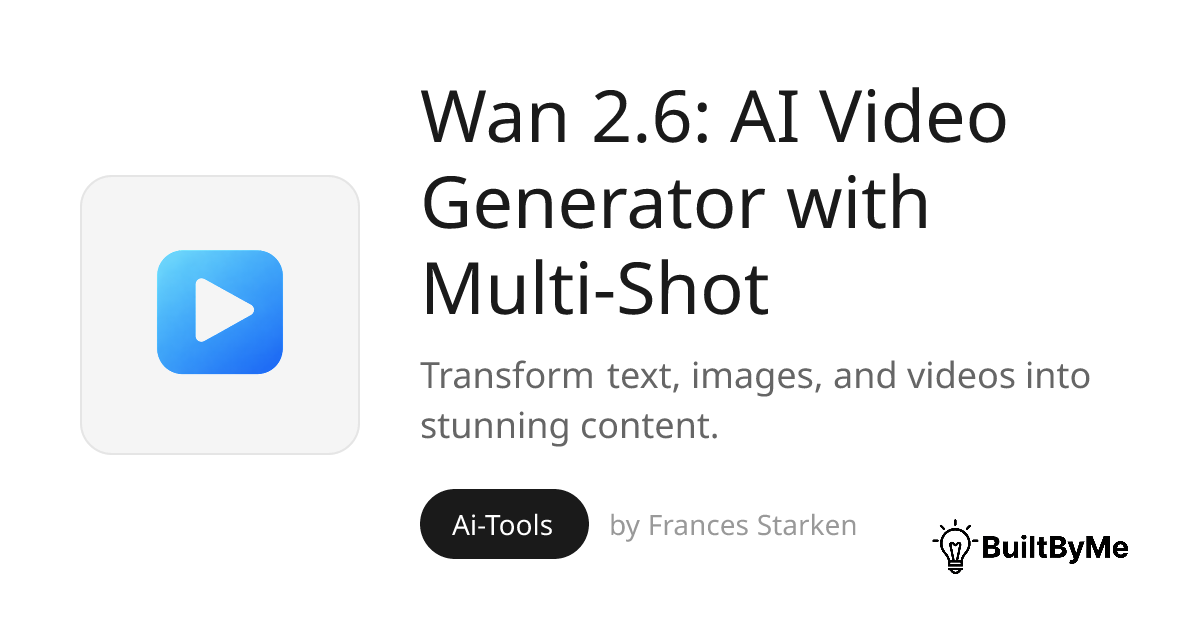 Wan 2.6: AI Video Generator with Multi-Shot - Transform text, images ...